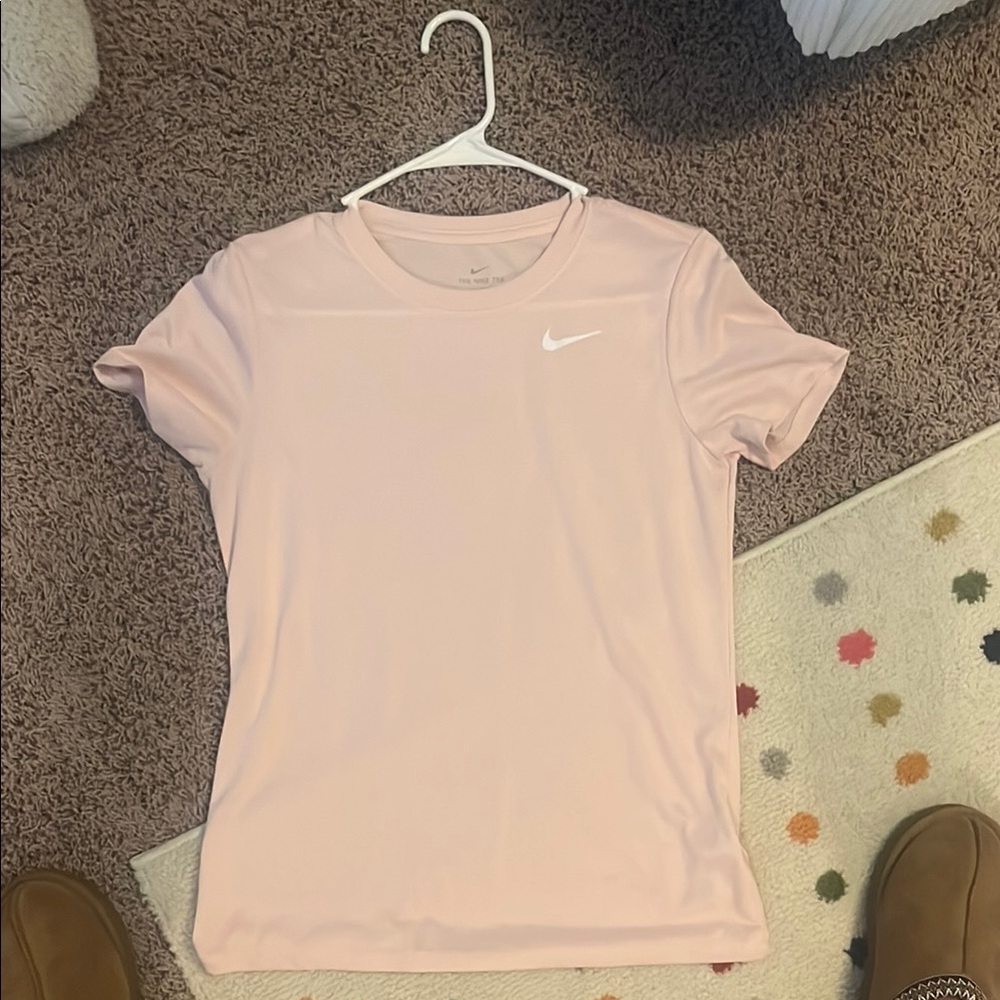 Nike Pink Fitted Short Sleeve T-Shirt